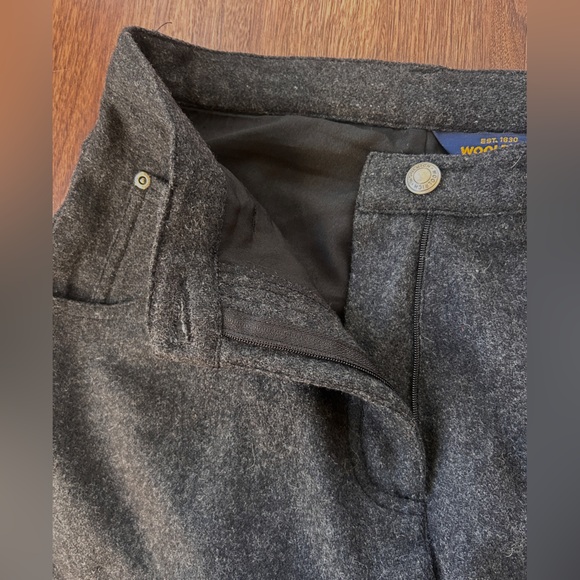 WOOLRICH High Rise Wool Straight Leg Trousers Heritage Minimalist Dress Pants 6 - Picture 8 of 14
